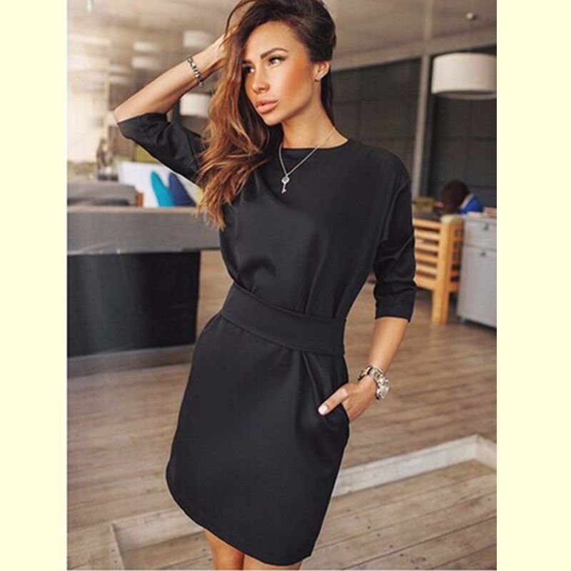 womens black work dresses