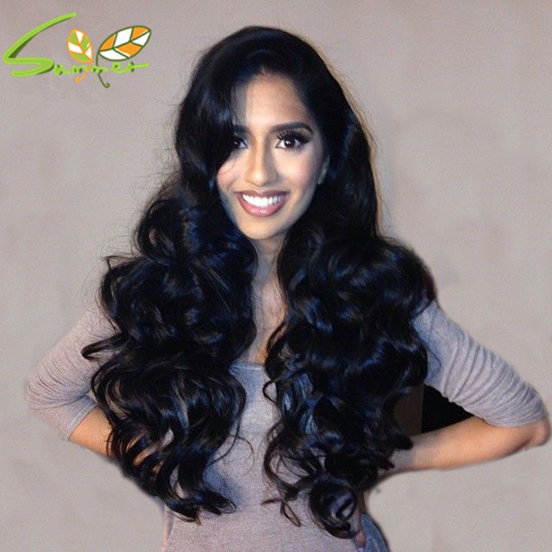 Malaysian Loose Curl Virgin Human Hair Lace Front Wigs With Baby