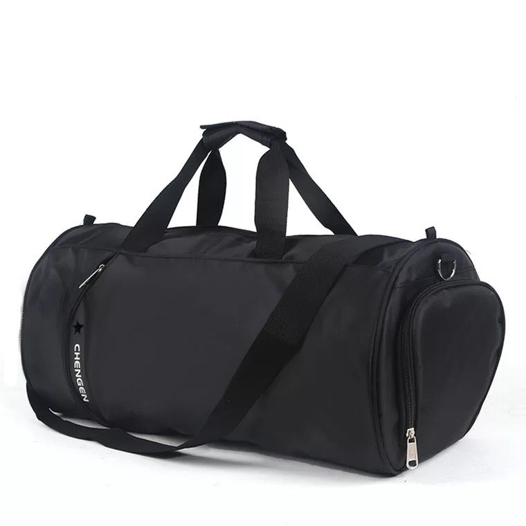 plain black sports bag