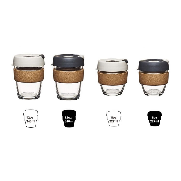 glass reusable coffee cup