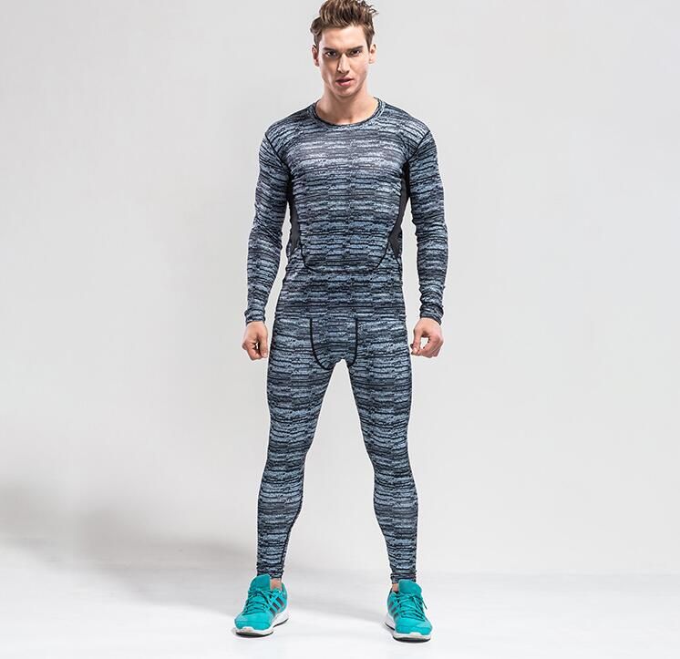Trajes Mallas Elásticas Para Hombre Deportes Fitness Running Trajes Mallas Elásticas Para Hombre Deportes Fitness Running