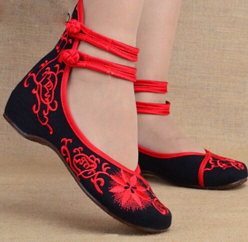 embroidered mary jane chinese shoes