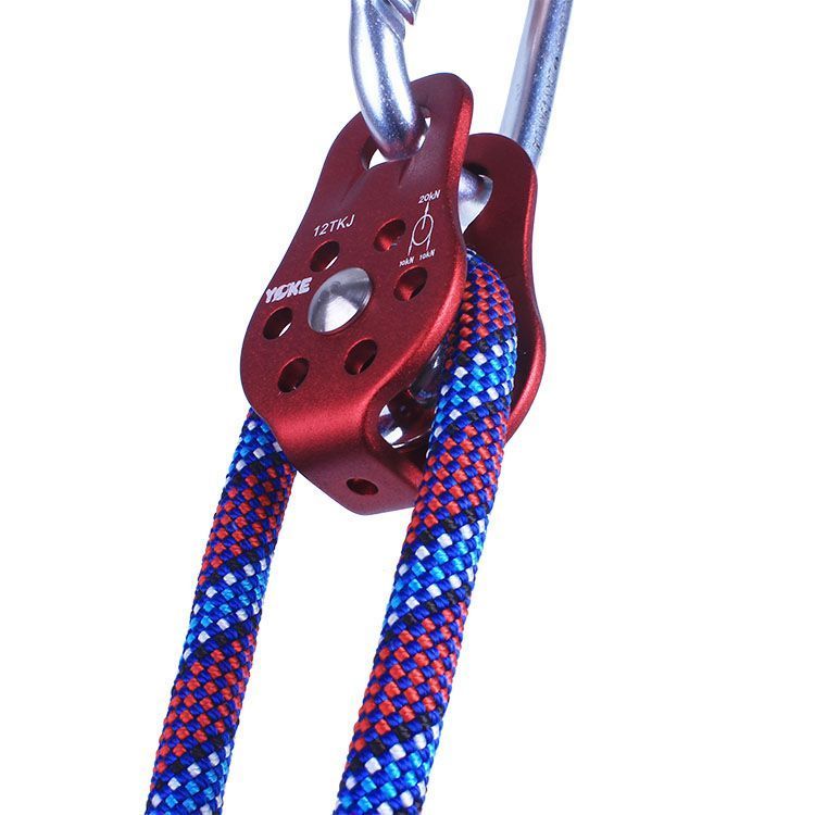 20KN/2000kg Outdoor Travel Kits Climbing Rope Pulley Single Fixed