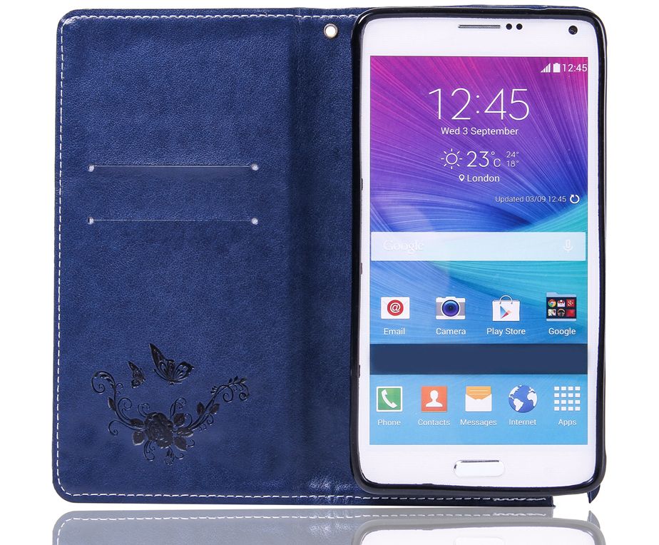 For Samsung Galaxy Note 5 4 3 Cover Flip Case Luxury Leather Card Retro