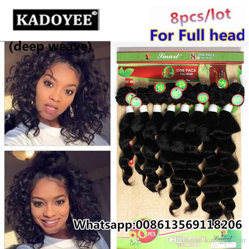 2017 New Products Durable Remy Human Hair Deep Weave Bundles