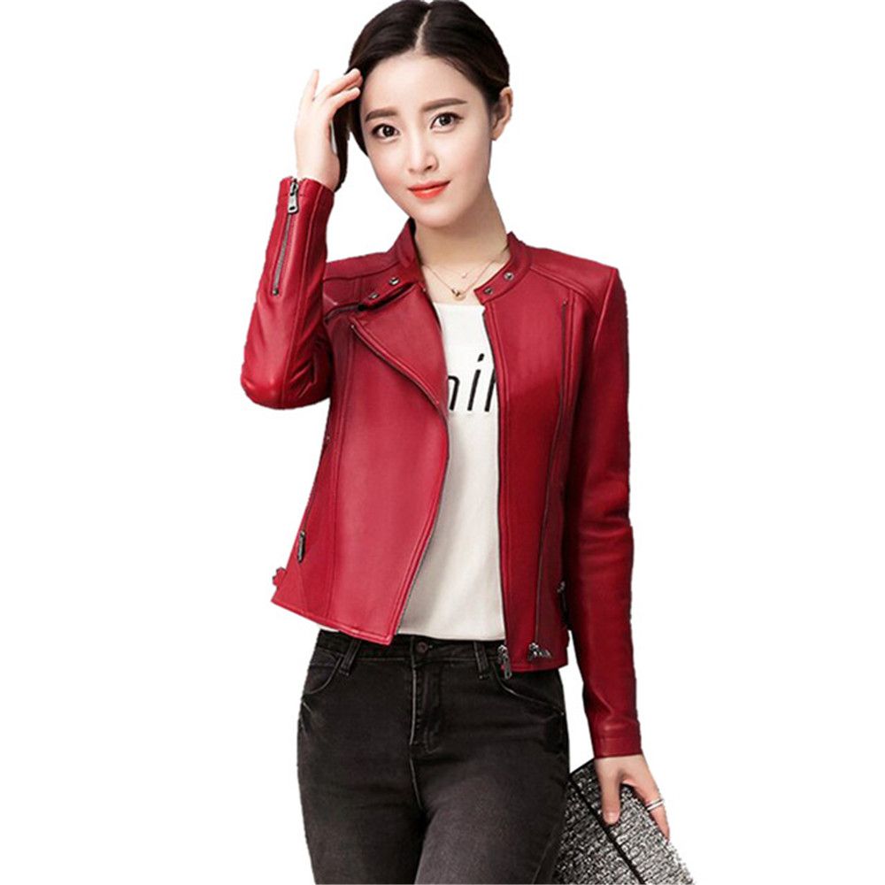 ladies black leather jacket size 18
