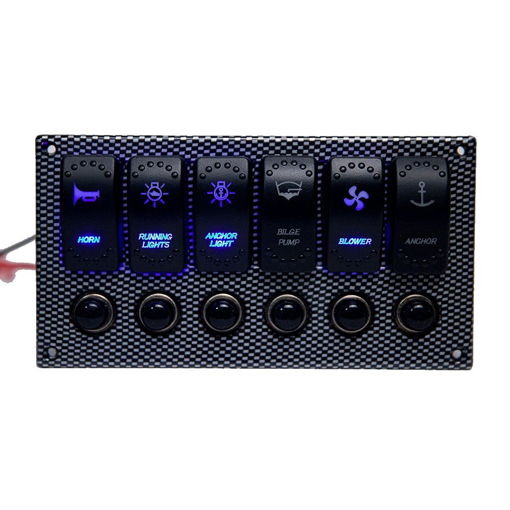 2020 6 Gang Laser Etched 2 Led Rocker Amp Circuit Breaker Waterproof Marine Boat Rv Switch Printing Panel From Nekeke 45 23 Dhgate Com