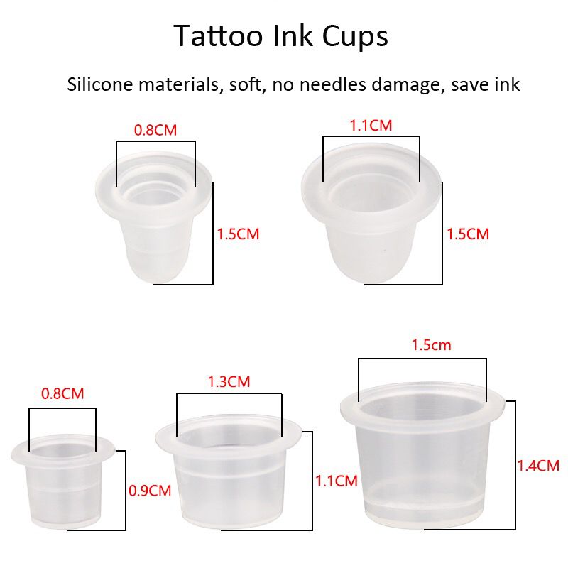 2021 Silicone Tattoo Ink Cup Holder With Disposable And Sterile Feature For Holding Tattoo Ink