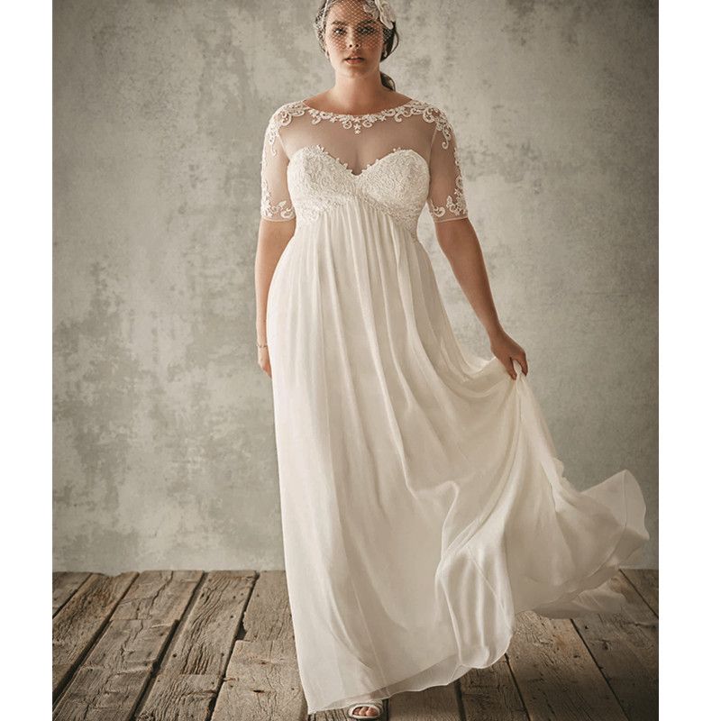 plus size short beach wedding dresses