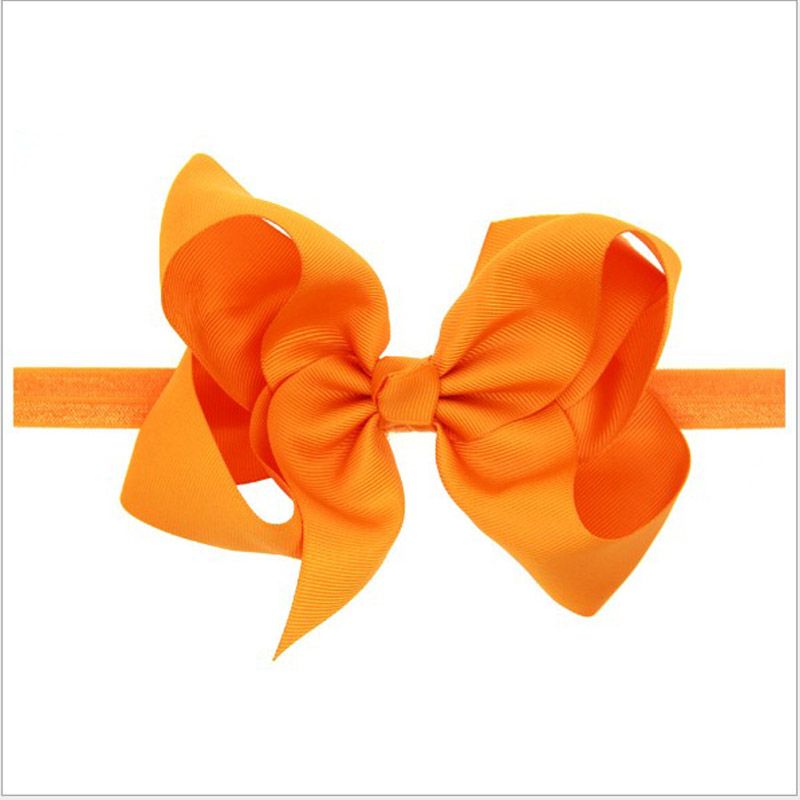 Kids Bows Headband Baby Child Infant Solid Kids Hair Ribbons Girl