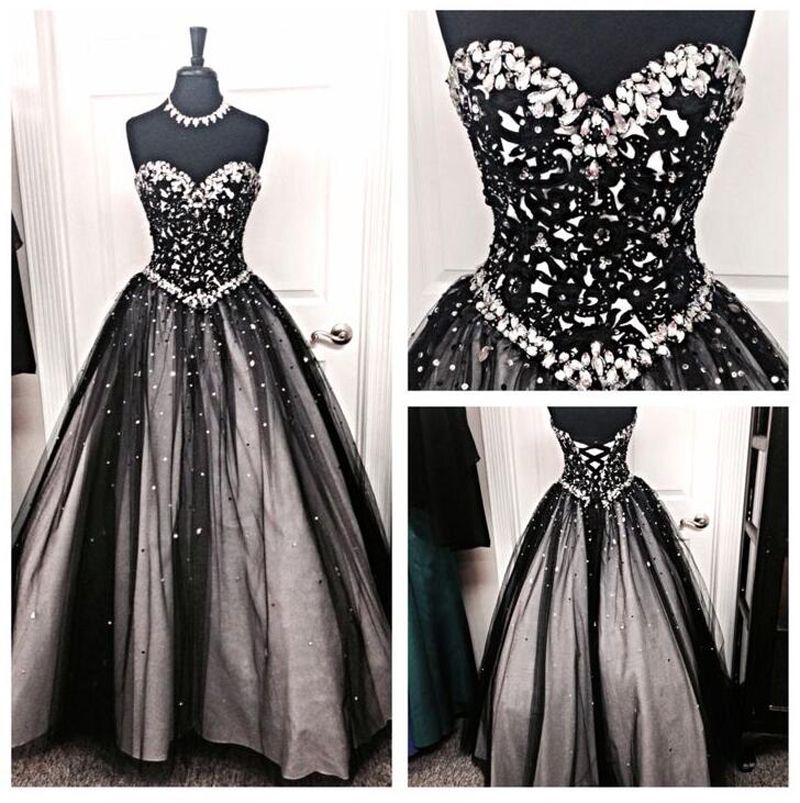 sparkly black wedding dress