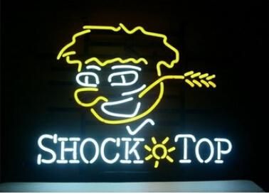 2019 Shock Top Beer Neon Sign Custom Handmade Real Glass Tube