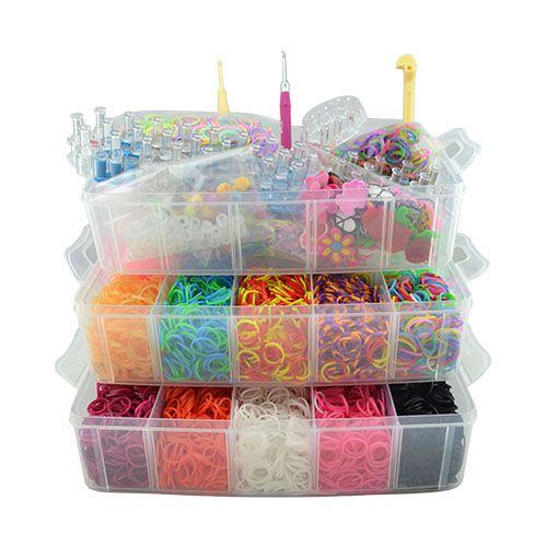 MIXED RUBBER BANDS 30,000 LOOM BANDS RAINBOW MIXED COLOURS LATEX FREE 