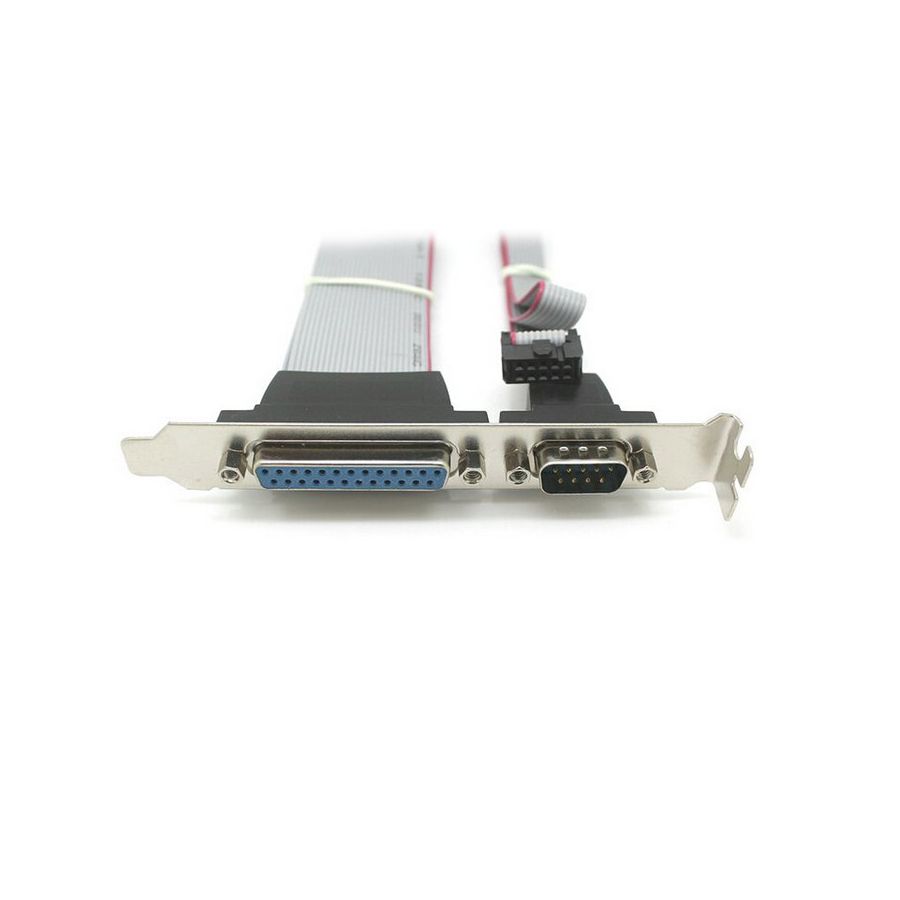 Computer Cables DB25 25Pin Parallel Port Printer LPT Cable Length: Other RS-232 RS232 COM DB9 9Pin Serial Port Cable Cord Wire Bracket