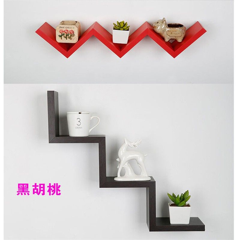 2020 2017 New Arrive W Type Books Shelves Wall Hanging Shelf