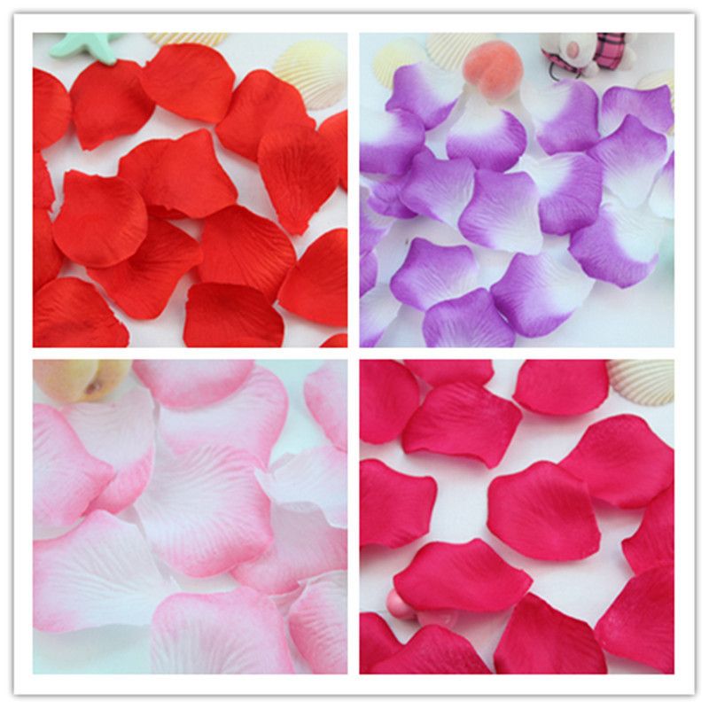 1000pcs Rose Petals Flowers Wedding Party Table Confetti Decoration Multi Color