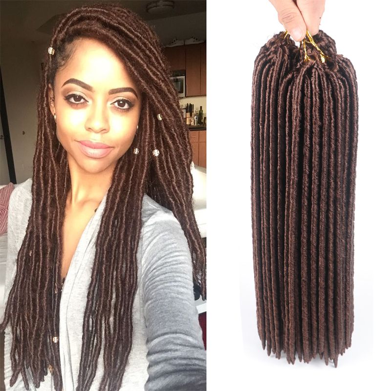 Crochet Braids Locks Ombre Faux Locs Synthetic Braiding Hair