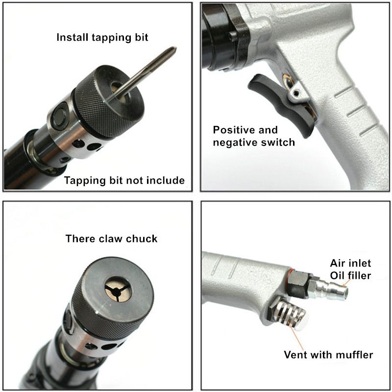 2021 Powerful Automatic Pneumatic Tapping Tool M3 M12 Air Tapping Gun