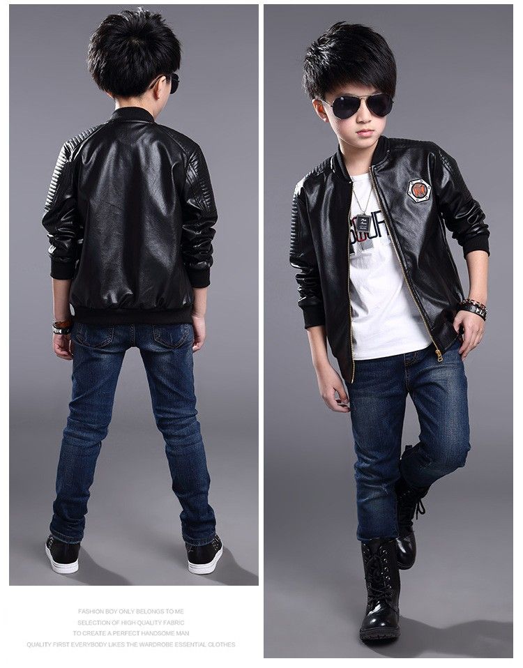 leather coat boys