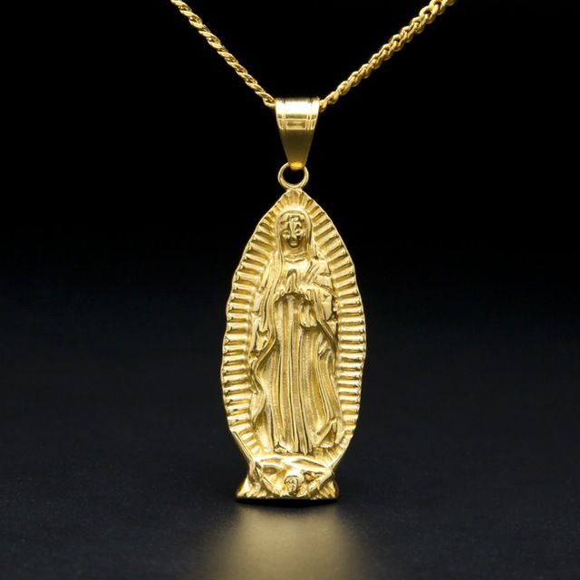 18k gold virgin mary