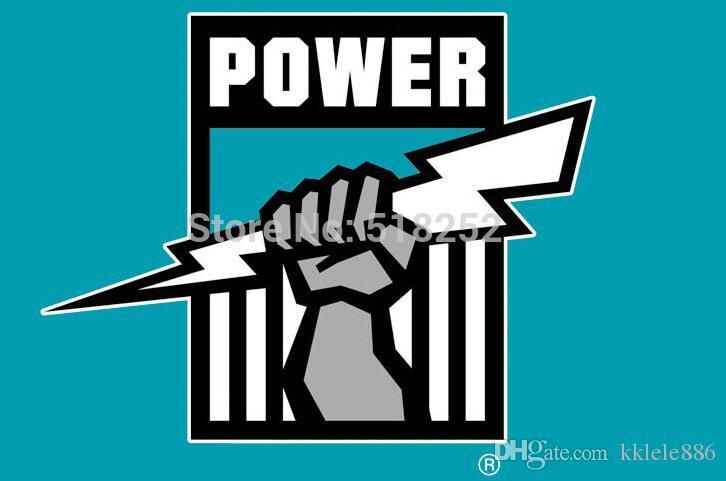 Acquista Port Adelaide Power Flag 90 X 150 Cm Poliestere Afl Australian Aussie Football Club Fans Banner A 6 04 Dal Againstlight Dhgate Com