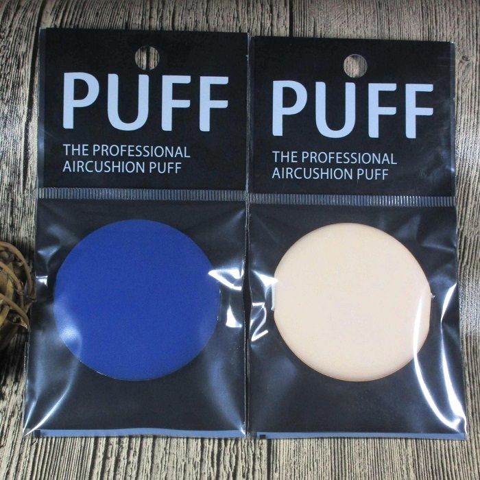 Dry powder puff with package