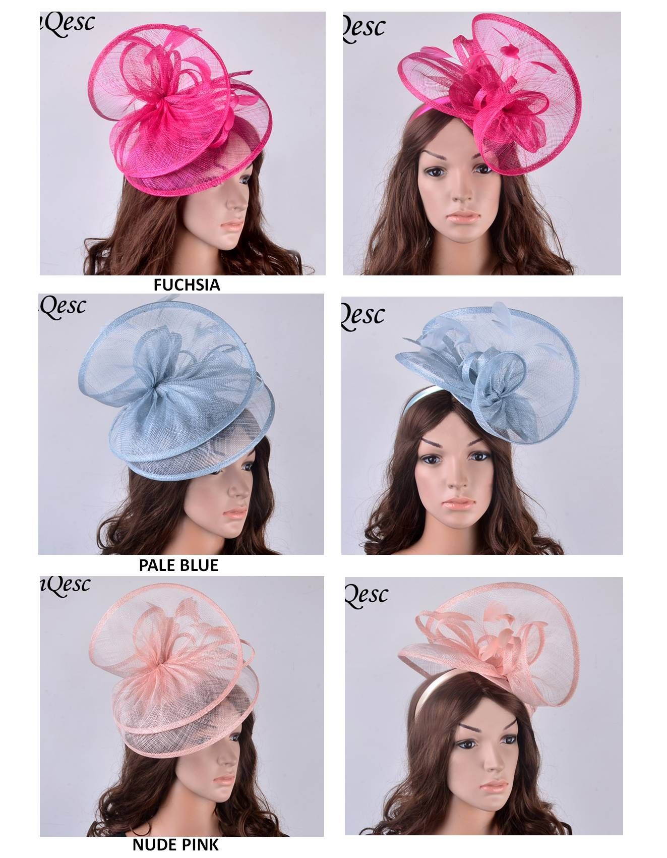 Large Sinamay Fascinator Hat 