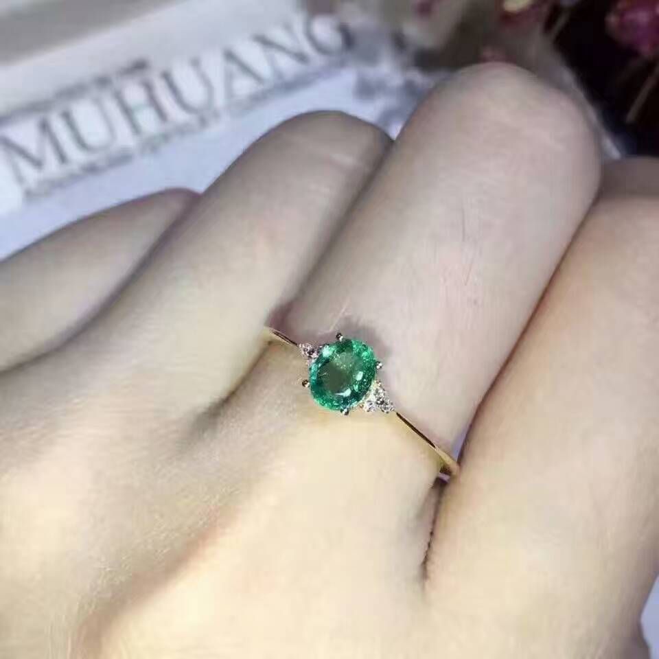 Simple Pear Shaped Emerald Engagement Ring Yellow Gold Wedding Etsy