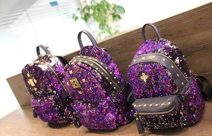 mochilas de moda con lentejuelas