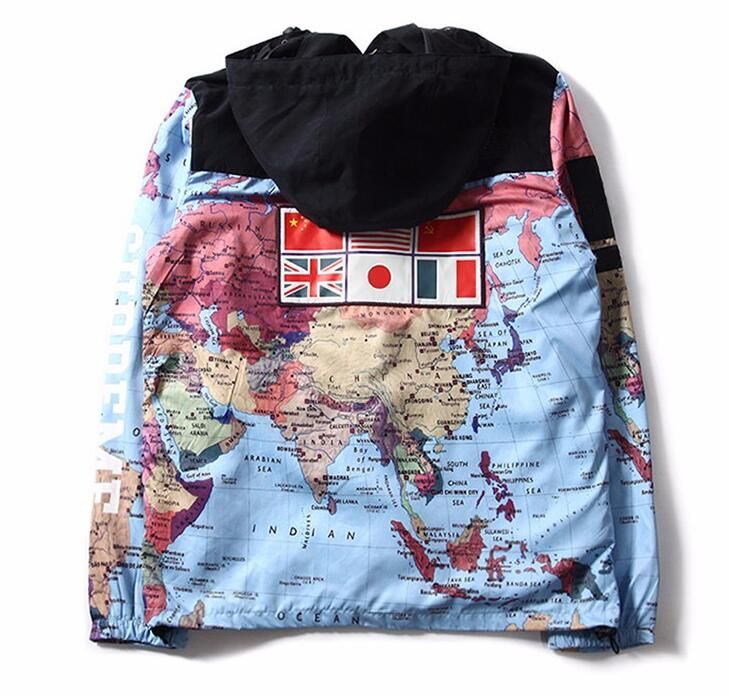 north face supreme map jacket