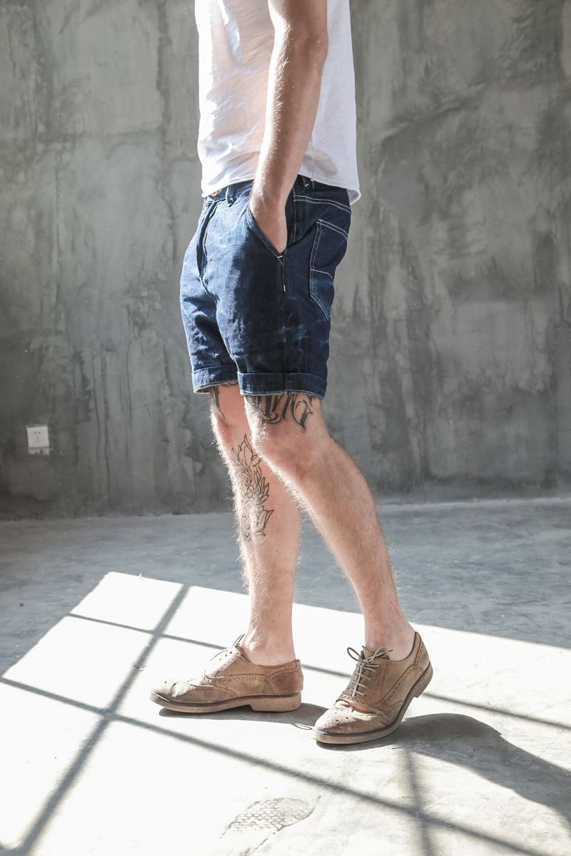 mens fashion jean shorts
