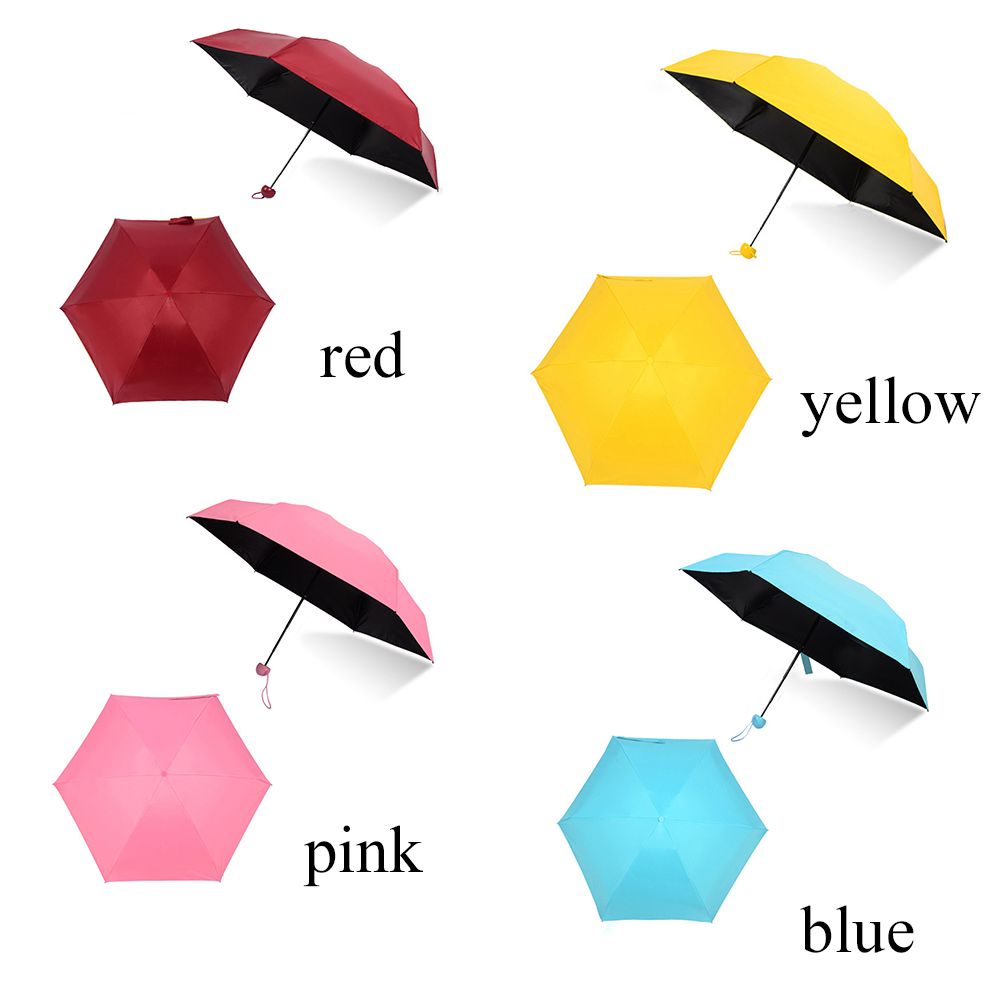 Cápsula paraguas creativo plegable azul amarillo 4 colores 200 g súper ligero pequeños