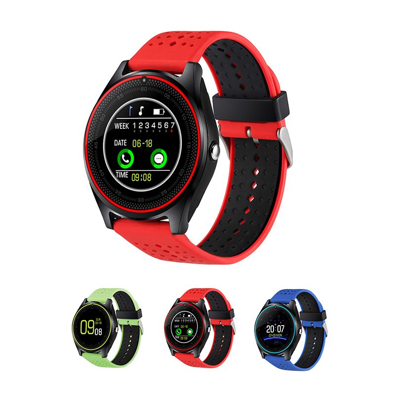 Bluetooth Smart Watch V9 With Camera SmartWristband Pedometer Health