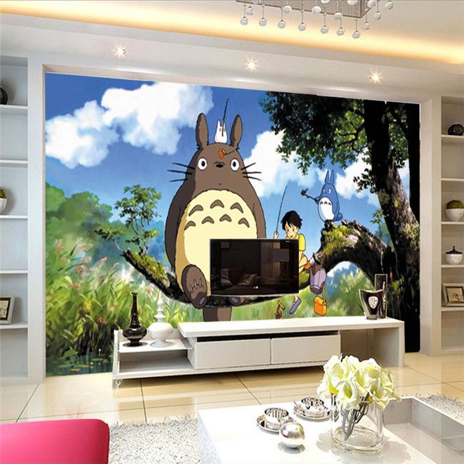 Cute Japanese Anime Totoro Wall Mural Silk Wallpaper Custom Large Photo  Wallpaper Art Room Decor Kids Room Ceiling Bedroom From Fumei168, $ |  DHgate Israel