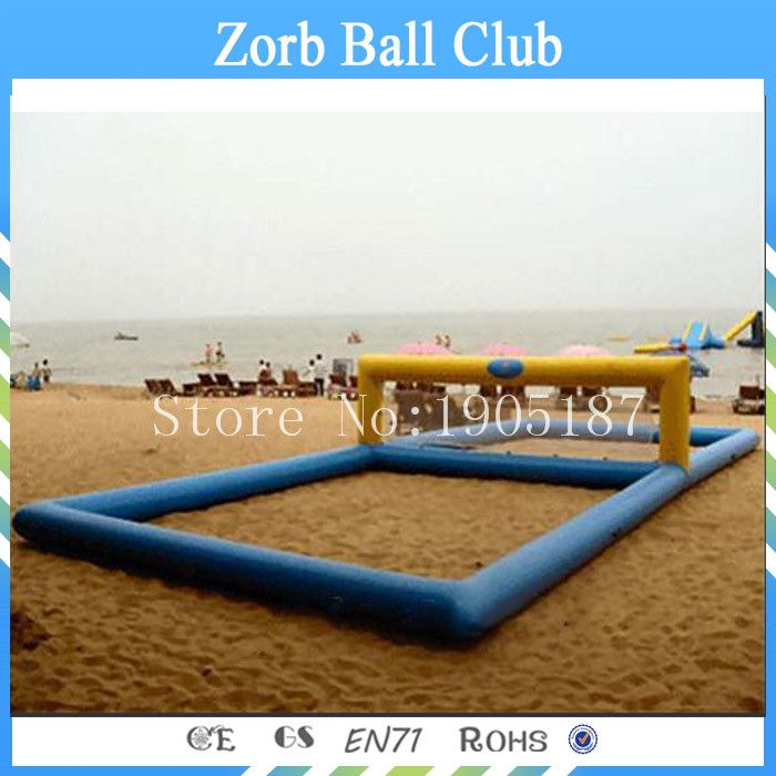 Wholesale 12x6m Inflatable Beach Volleyball Court, Inflatable Water Games Equipment Water