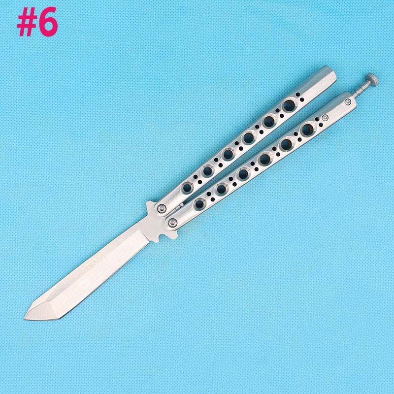 Classic Butterfly Knives Bailisong Butterfly Knife 440C Satin Blade EDC Pocket Knife Knives With