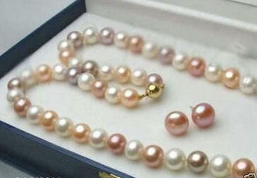 Wholesale Long 36" 8-9mm Real Natural White Akoya Cultured Pearl 14K GP Necklace 