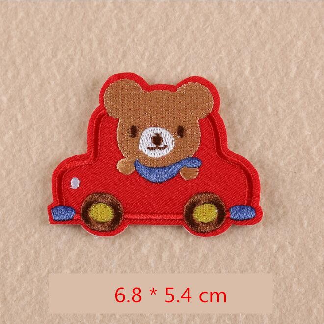 Iron//Sew on Patches x 5 Small Teddy Red Pants