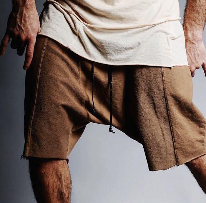 brown sweat shorts