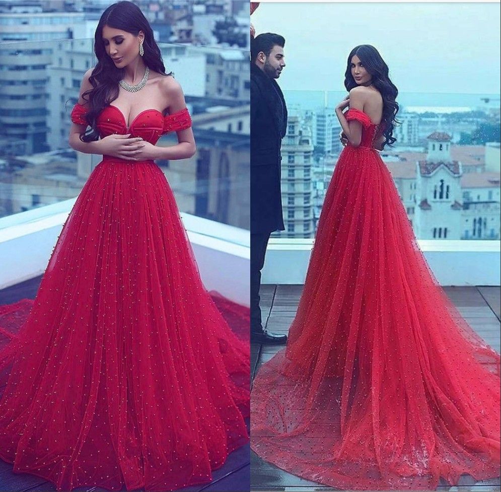 beautiful red prom dresses