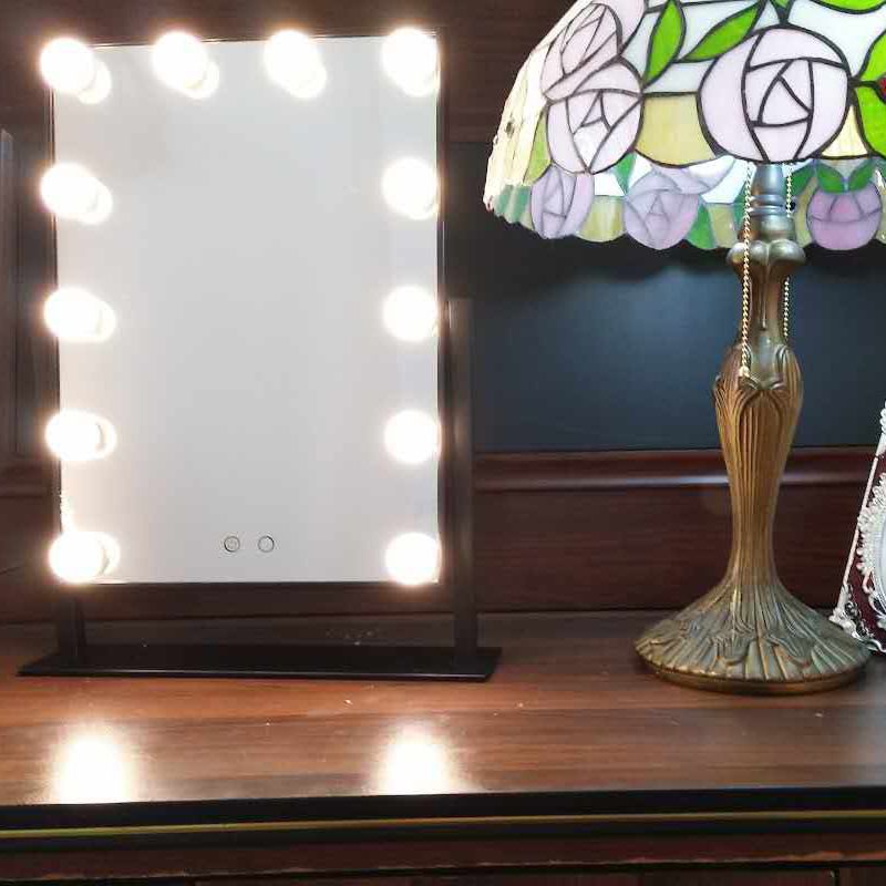 White Warm Led Hollywood Makeup Vanity Mirror With 12 Lights Stage Large Beauty Mirrors Dimmer Salon Small From Daaka 101 53
