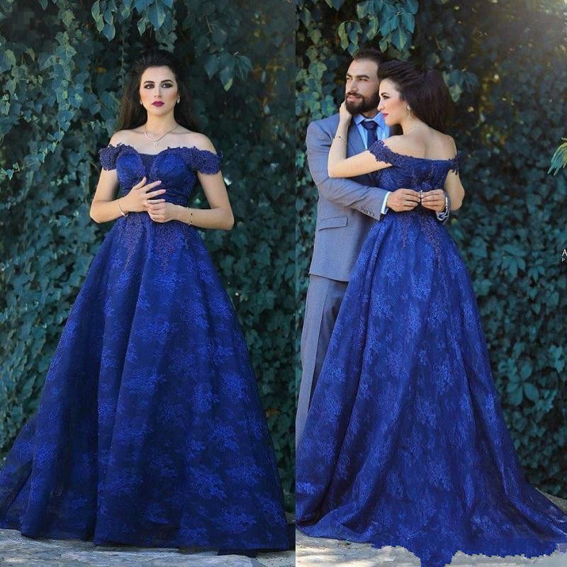 royal blue gown for reception