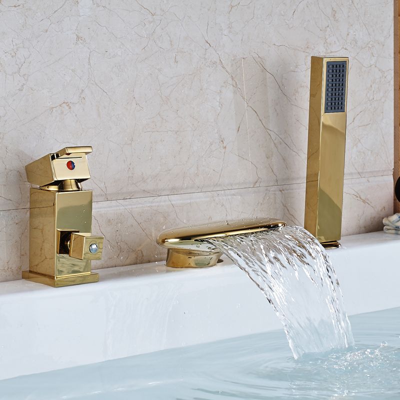 Waterfall Mixer Faucet with Hand Shower, for Bathtub