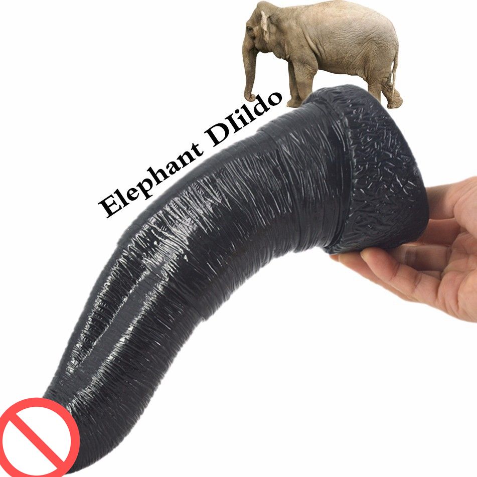 Novo Elefante Dildo Animal 269 * 55mm Enorme Grande Grande Gigante Dildos Artificial Flesh / Pênis Preto Faek Pau Brinquedos Sexuais Para Mulher De $243,91 DHgate