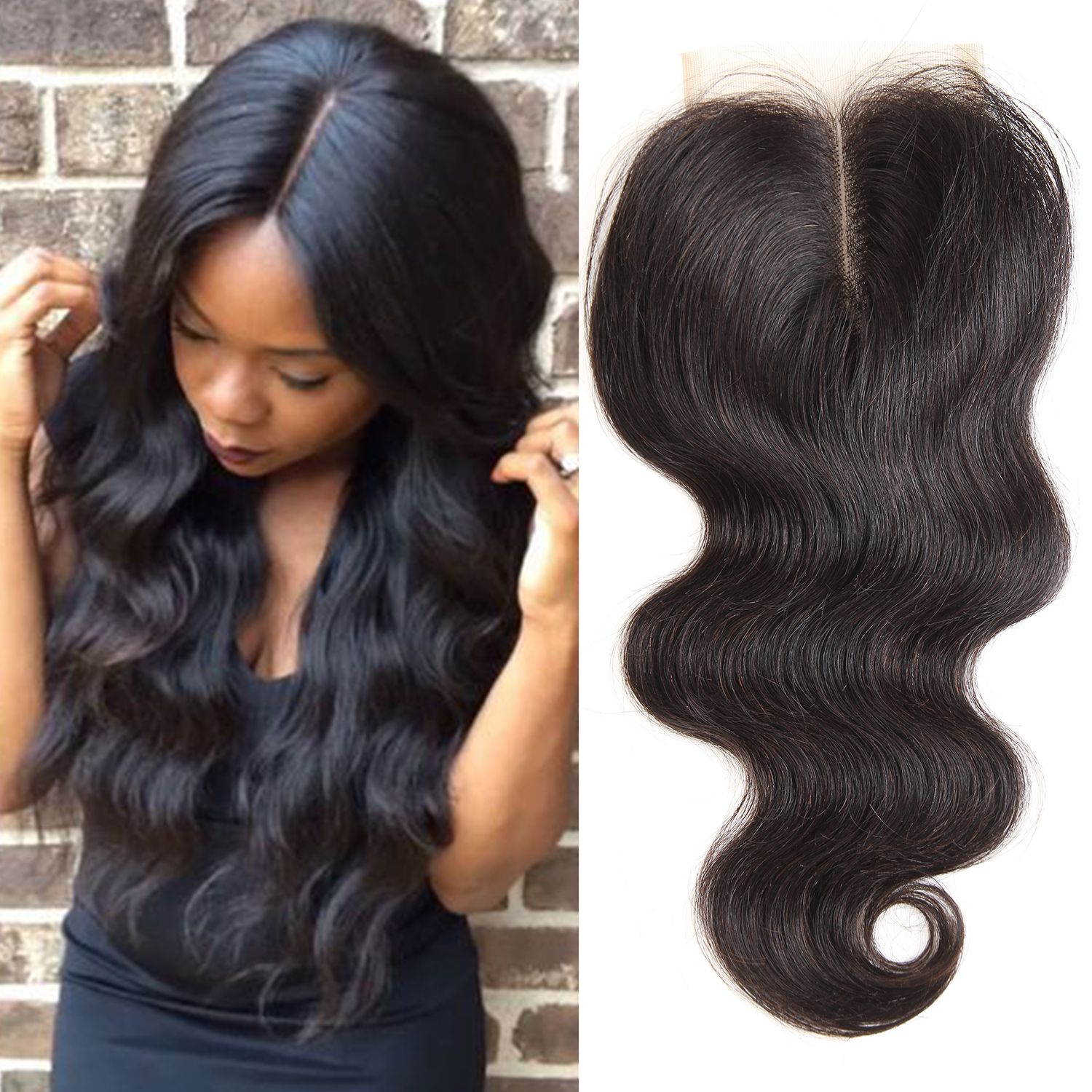 hair extensions with closure