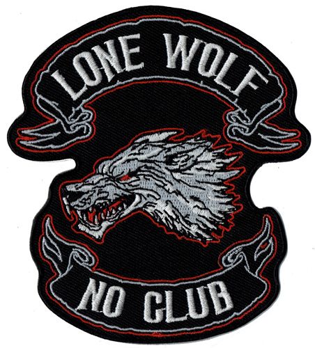 Lone Wolf No Club Dos Patch écusson