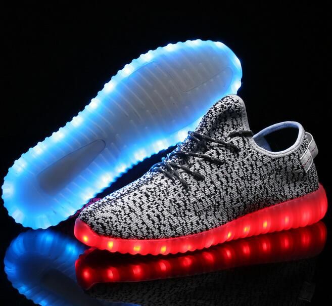Zapatos LED iluminados para adultos Nuevos zapatos luminosos coloridos moda con USB recargables