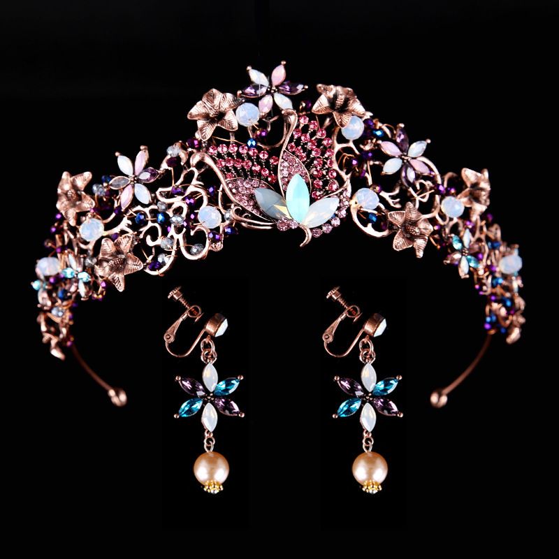 Western Country Bridal Hair Jewelry Tiaras And Crowns Beaded