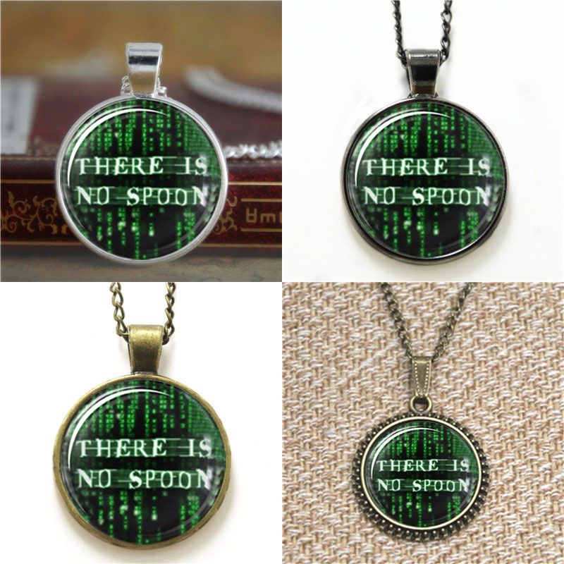 Acheter Pas Cher Pendentif Matrix Il Ny A Pas De Citation De Cuillere Verre Photo Cabochon Collier Porte Cles Signet Du 0 97 Fr Dhgate