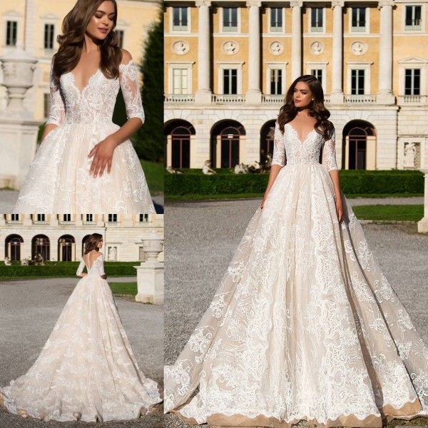 lace ballroom wedding dresses